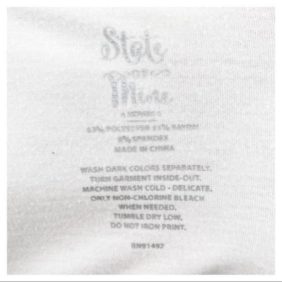 State of Mine Joyful Pullover Raglan Tee 3/4 Sleeve Green & Cream Medium - Picture 5 of 6